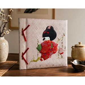 Vintage Japanese‎ Textile Photo Album Geisha Maiko Silk Brocade Cover